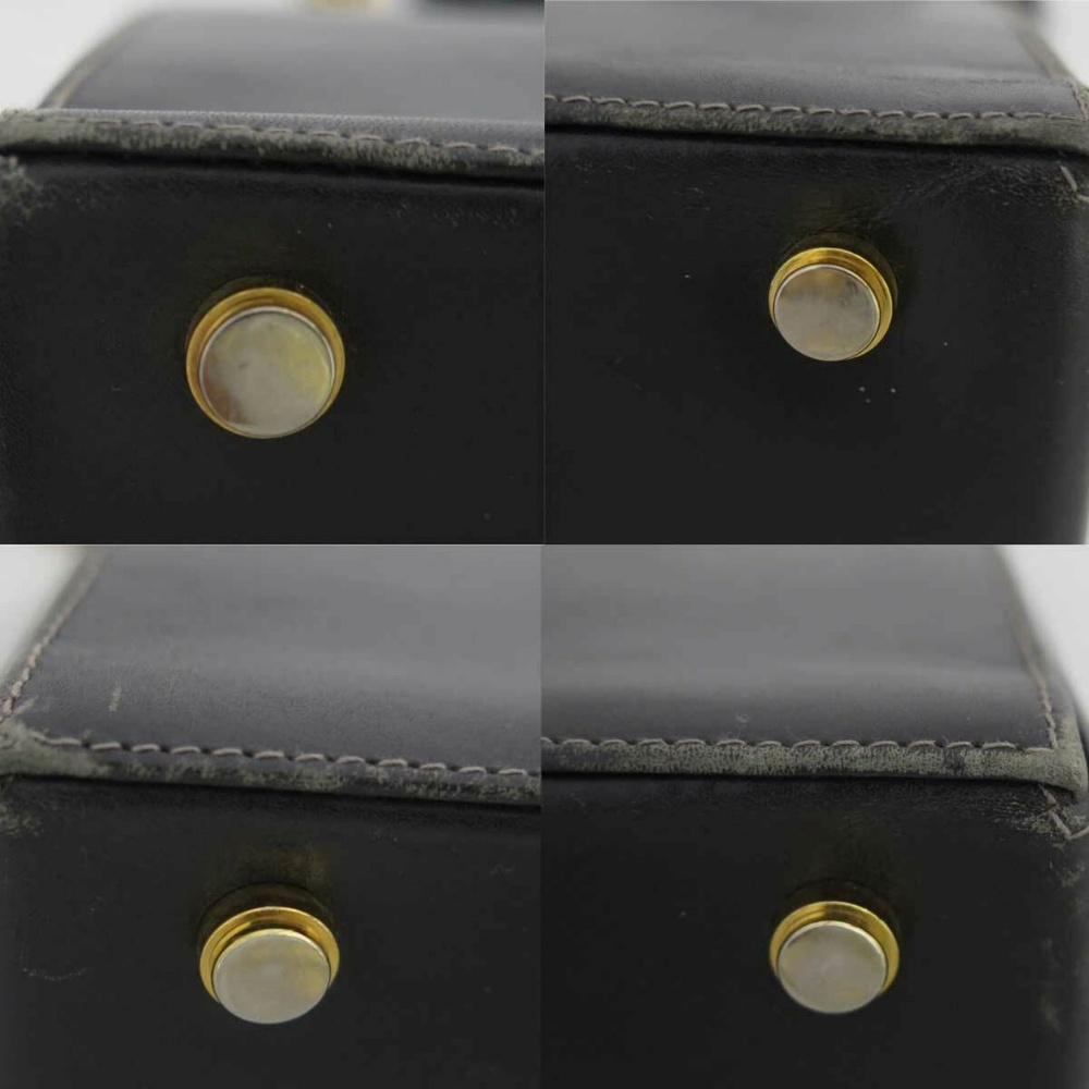 Salvatore Ferragamo Shoulder Bag Black Leather lizard embossed - Picture 8 of 8